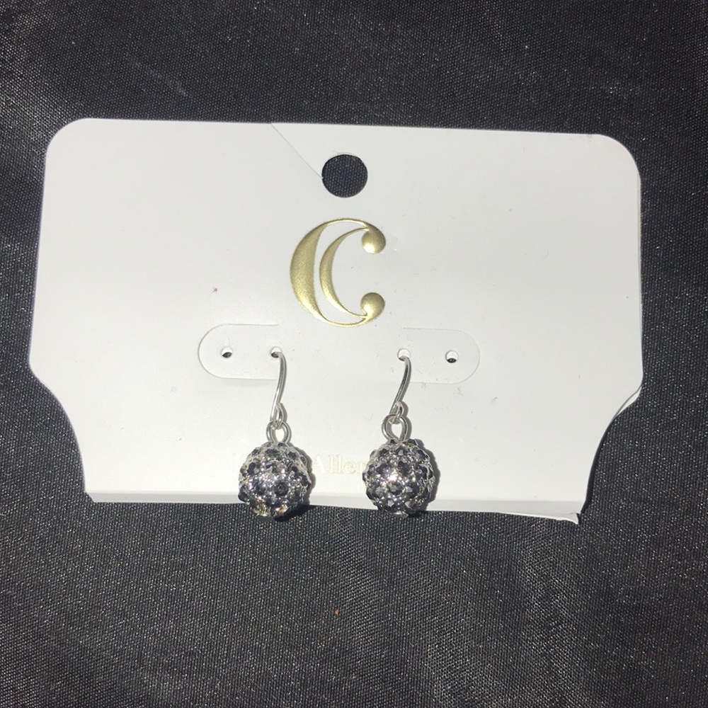 Silver Rhinestone Earrings
